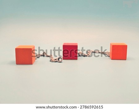 Two cubes or nodes with chain connected to red cube symbolize THREAT in cyber incident resiliency. Concept highlights detection, attack prevention, high availability, backup, concurrent maintainable