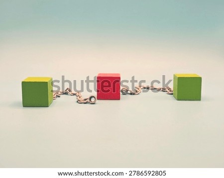 Two cubes or nodes with chain connected to red cube symbolize THREAT in cyber incident resiliency. Concept highlights detection, attack prevention, high availability, backup, concurrent maintainable