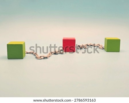 Two cubes or nodes with chain connected to red cube symbolize THREAT in cyber incident resiliency. Concept highlights detection, attack prevention, high availability, backup, concurrent maintainable