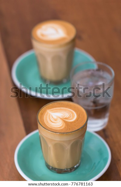 Two Cup Piccolo Latte Coffee Latte Stock Photo Edit Now 776781163