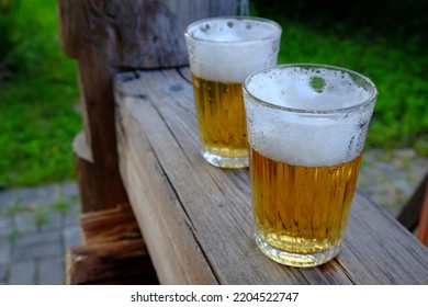 Two Cups Of Beer After Sauna