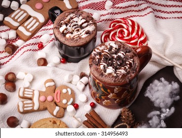 two cups of cocoa 