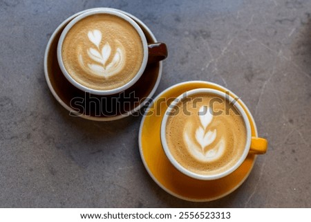 two cups of coffee on the table