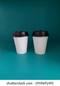 two cups of hot drinks