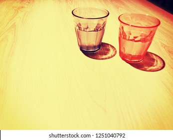 Two cups on the table