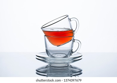 Two cups with tea  - Shutterstock ID 1374397679