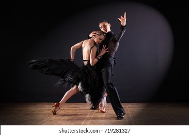 Dancers Ballroom Isolated On Black Background Stock Photo (Edit Now ...