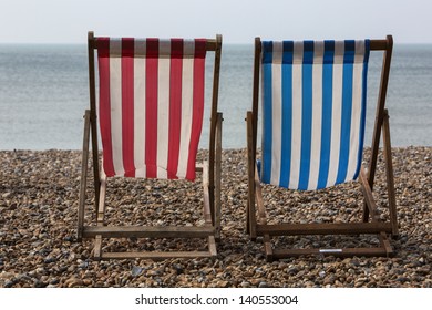 two deck chairs