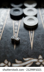 Two Dice In Backgammon Game