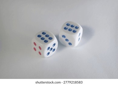 
two dice with the numbers six