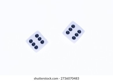 two dice on a white background