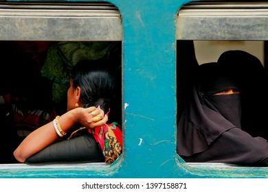 Two Different Religion People In A Same Train Hindu And Muslim  