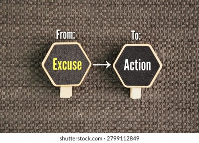 Two different ways of thinking: negative thinking to positive thinking, which is from Excuse → to Action. replacing justifications or reasons for why something can't be done with proactive steps