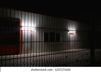 two doors at night