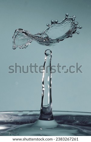 Two drops of water colliding to form a unique splash