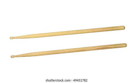 Two drumsticks isolated over white with clipping path - Powered by Shutterstock