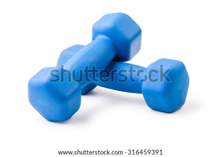 Two of dumbbells Isolated on white background