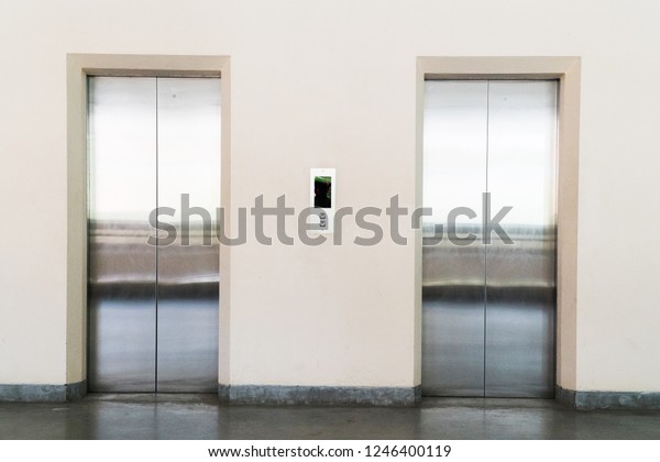 Two Elevator Door Inside Building Stock Photo Edit Now 1246400119