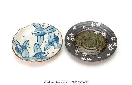 Two empty plate