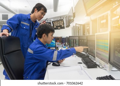 Two Engineering Control Room Checking Process.