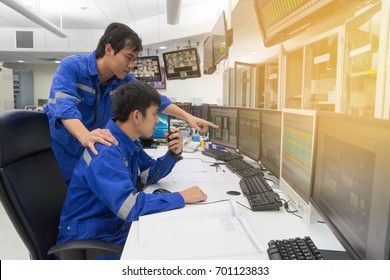 Two Engineering Control Room Checking Process.