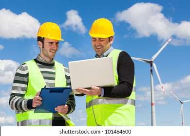 Two Engineers Wind Turbine Power Station Stock Photo (Edit Now) 113062828