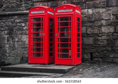 Two English Telephone Booths Stock Photo 561518563 