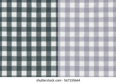 two fabric color(grey, green) pattern, textures for background(woven, cotton, check)