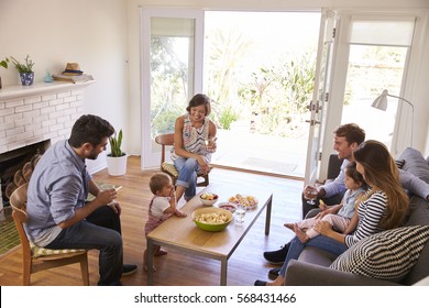 Two Families Getting Together At Home