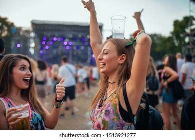 Young Couple Enjoying Performance Festival Together Stock Photo (Edit ...