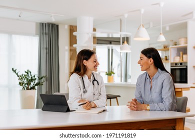 Two Female Having Deep Conversation, Professional Help.