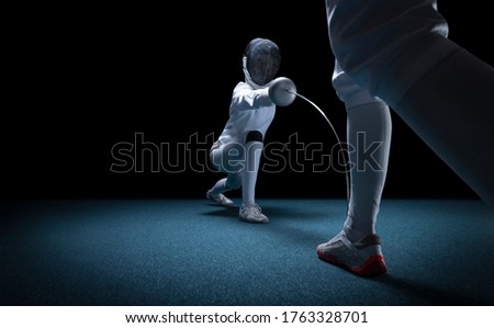 Similar – Image, Stock Photo Fencing Fight Sports