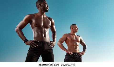 Two Fit Men Athletes Standing On Stock Photo 2170465495 | Shutterstock