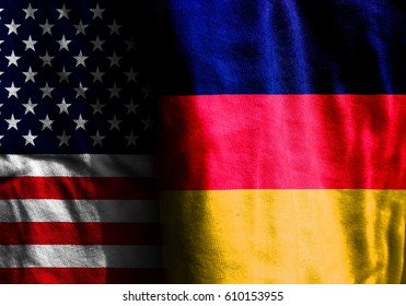 Two Flags United States Germany Stock Photo 610153955 | Shutterstock