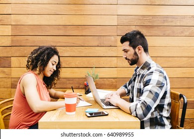 Two Friends Studying