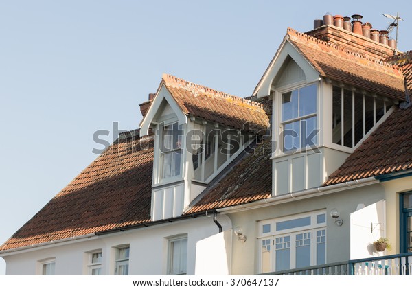 Two Gabled Dormer Windows On Terrace Stock Photo Edit Now 370647137