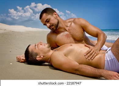 nude gay men at the beach