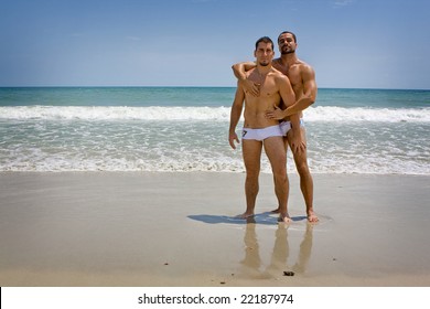 Two Gay Men At The Beach