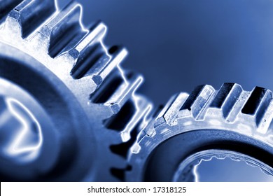 Two Gears Meshing Together