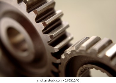 Two Gears Meshing Together