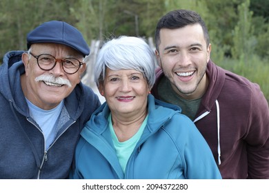 Two Generation Hispanic Family Outdoors