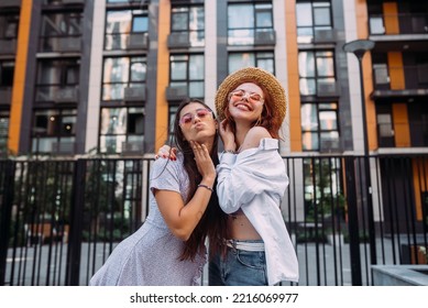 Two Girlfriends Having Fun And Fooling Around