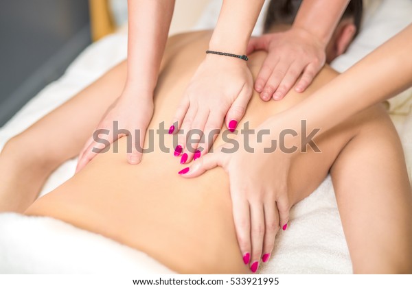 Two Beauties Giving Nice Massage to Each Other