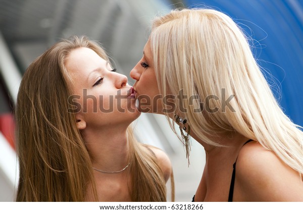 Two Grils Making Out