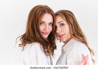 Two Girls White Clothes On White Stock Photo 1567329907 | Shutterstock