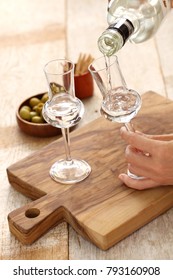 Two Glasses Grappa Bianca Italian Digestif Stock Photo 793160908 ...