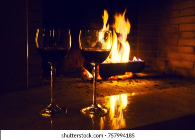 Fireplace Wine Images Stock Photos Vectors Shutterstock