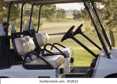 Two Golf Carts Lined Up