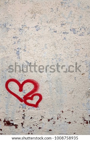 red heart sprayed on the house