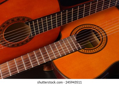 Two Guitars. Close Up